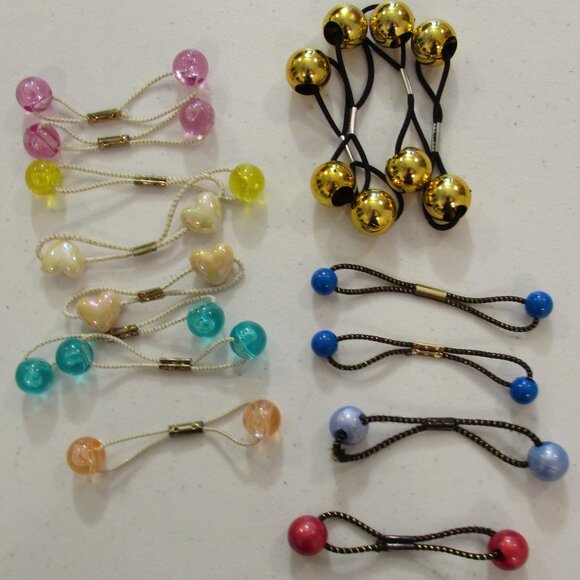 Double Bead Elastic Hair Ties Older and Newer - Picture 1 of 8